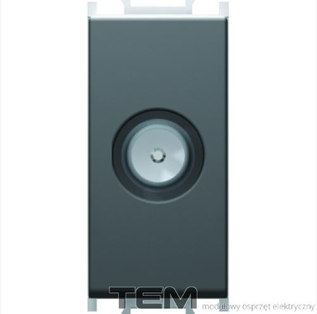 GNIAZDO ANTENOWE TV PRZELOTOWE 1M CZARNY-MAT KM12SB