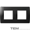 RAMKA OZDOBNA SERII SOFT 2x2M CZARNY-POŁYSK OS24NB