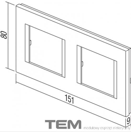 RAMKA OZDOBNA SERII LINE 2X2M ZŁOTY-MAT OL24SG