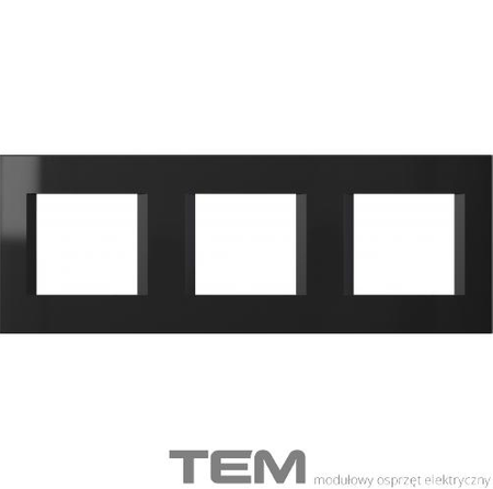 RAMKA OZDOBNA SERII LINE 3x2M CZARNY-POŁYSK OL26NB