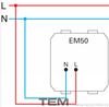 LAMPKA LED JEDNOBARWNA 250V 12W 2M CZERWONA EM50RD