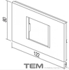 RAMKA OZDOBNA SERII LINE 2/3M CZARNY-MAT OL23SB