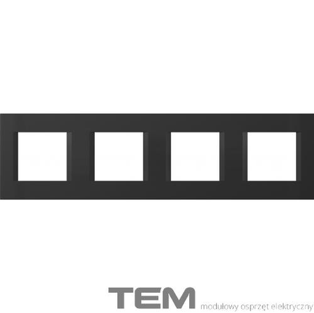 RAMKA OZDOBNA SERII LINE 4X2M CZARNY-MAT OL28SB