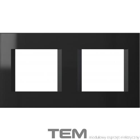 RAMKA OZDOBNA SERII LINE 2X2M CZARNY-POŁYSK OL24NB