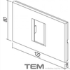 RAMKA OZDOBNA SERII LINE 1/3M SREBRNY-MAT OL13ES