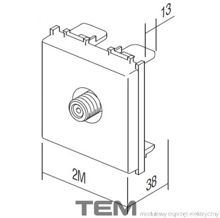GNIAZDO ANTENOWE SAT PODSTAWOWE 2M BEŻ-POŁYSK KM24IW