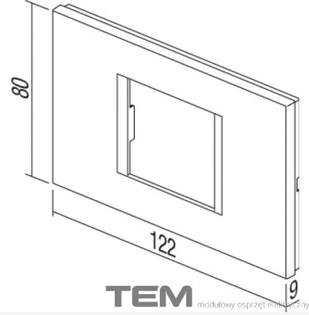 RAMKA OZDOBNA SERII LINE 2/3M CZARNY-MAT OL23SB