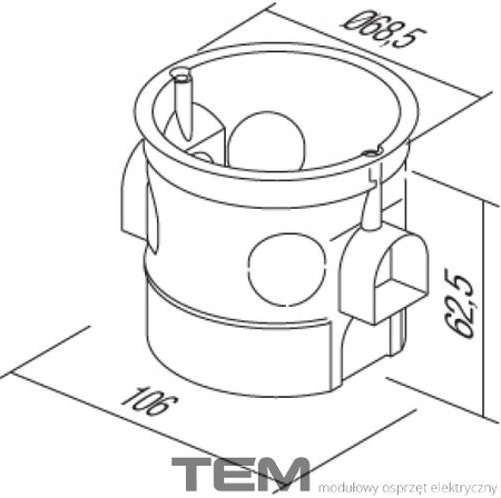 PUSZKA OKRĄGŁA DO MURU POGŁĘBIONA DE11