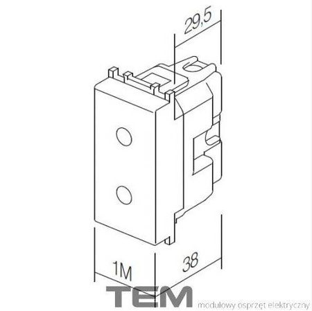 GNIAZDO EURO 1M CZARNY-MAT VM20SB
