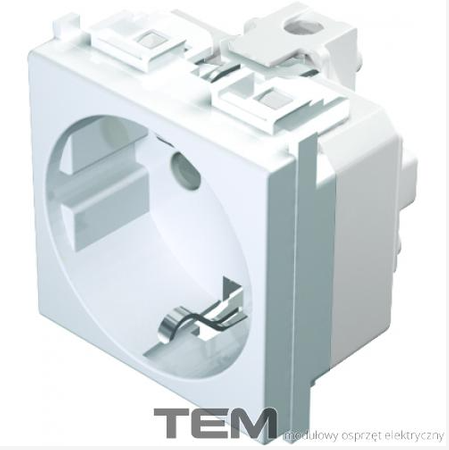 GNIAZDO SCHUKO 2M BIAŁY-POŁYSK VM10PW