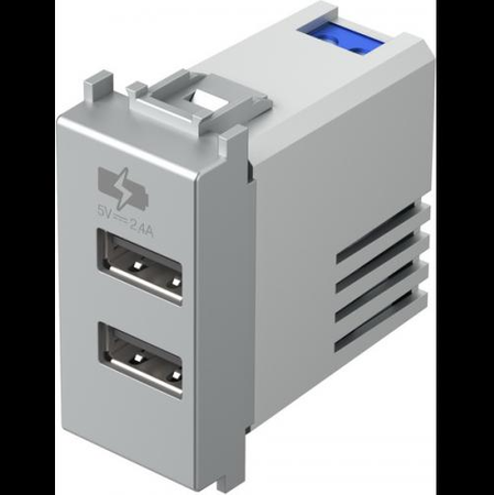 ŁADOWARKA USB 5V 2,4A 1M SREBRNY-MAT EM67ES