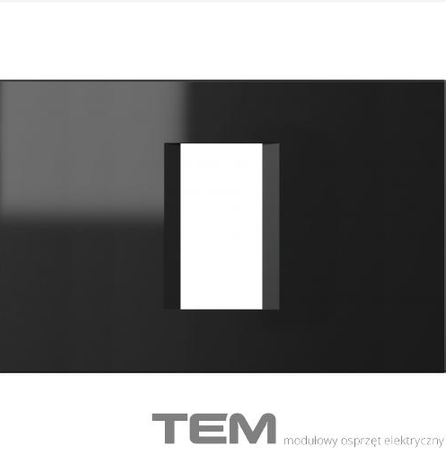 RAMKA OZDOBNA SERII LINE 1/3M CZARNY-POŁYSK OL13NB