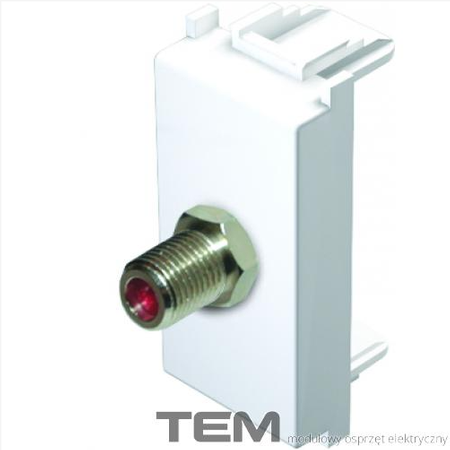 GNIAZDO ANTENOWE SAT PODSTAWOWE 1M BIAŁY-POŁYSK KM15PW