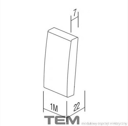 KLAWISZ 1M SREBRNY-MAT TM11ES