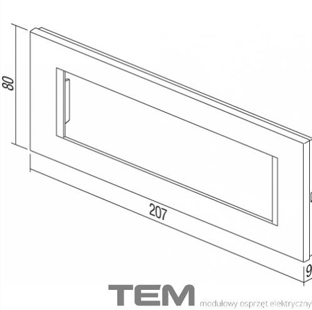 RAMKA OZDOBNA SERII LINE 7M CZARNY-MAT OL70SB