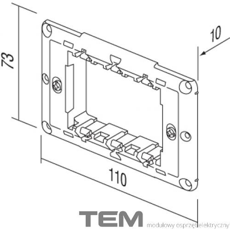 RAMKA MONTAŻOWA 3M ZE ŚRUBAMI, NM30
