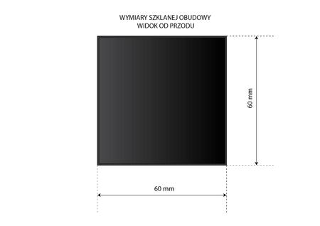 Szklana obudowa czujnika temperatury, wilgotności