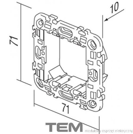 RAMKA MONTAŻOWA 2M BEZ ZACZEPÓW, NM21