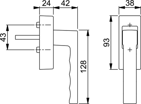 Klamka okienna Secu Signal anoda srebrny aluminium