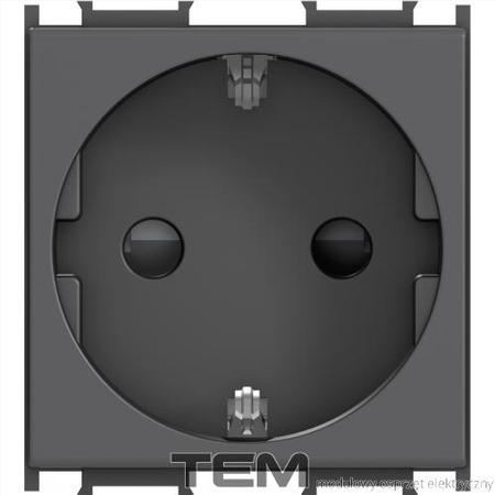 GNIAZDO SCHUKO 2M CZARNY-MAT VM10SB