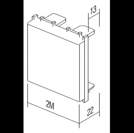ZAŚLEPKA 2M CZARNY-MAT TM22SB