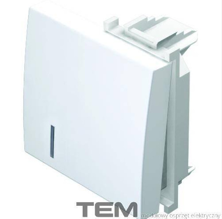 KLAWISZ 2M BIAŁY-POŁYSK PODŚWIETLANY TM12PWIN