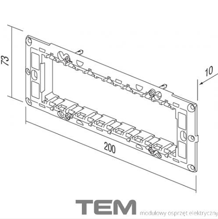 RAMKA MONTAŻOWA 7M ZE ŚRUBAMI, NM70