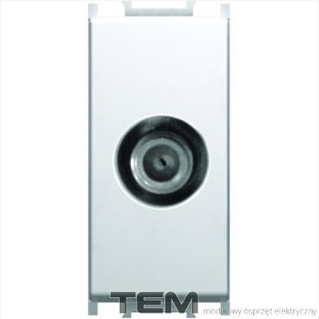 GNIAZDO ANTENOWE SAT KOŃCOWE 1M BIAŁY-POŁYSK KM16PW