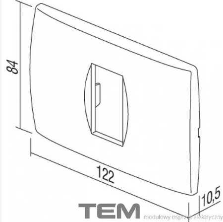 RAMKA OZDOBNA SERII SOFT 1/3M CZARNY-MAT OS13SB