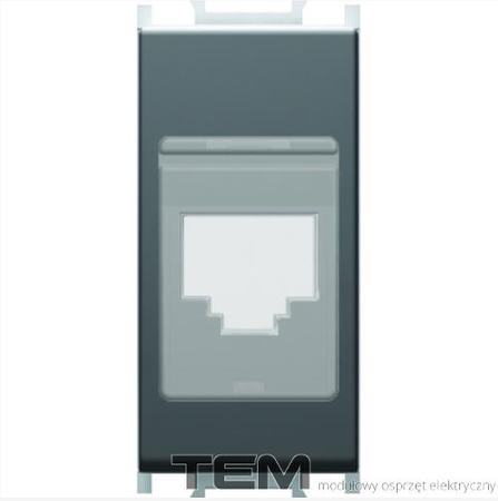 ADAPTER KS Z KLAPKĄ PRZECIWPYŁOWĄ 1M CZARNY-MAT KM38SB