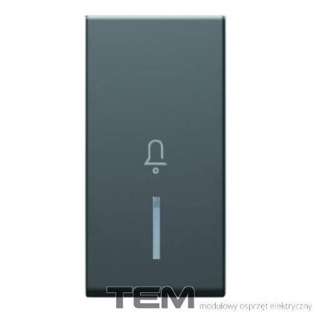 KLAWISZ 1M CZARNY-MAT PODŚWIETLANY + DRUK 01, TM11SBIN01