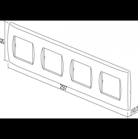 RAMKA OZDOBNA SERII SOFT 4x2M BEŻ-POŁYSK OS28IW