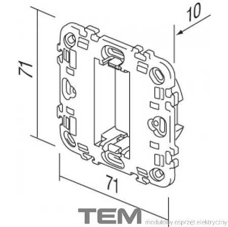 RAMKA MONTAŻOWA 1M BEZ ZACZEPÓW, NM11