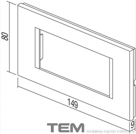 RAMKA OZDOBNA SERII LINE 4M CZARNY-MAT OL40SB