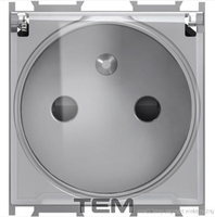 GNIAZDO FRANCUSKIE 2M SREBRNY-MAT Z KLAPKĄ PRZEZROCZYSTĄ VM41ST