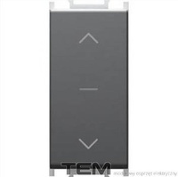 PRZYCISK ŻALUZJOWY 1M CZARNY-MAT Z NADRUKIEM SM41SBNT10