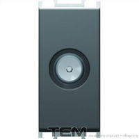 GNIAZDO ANTENOWE TV PODSTAWOWE 1M CZARNY-MAT KM10SB