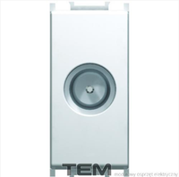 GNIAZDO ANTENOWE TV PODSTAWOWE 1M BIAŁY-POŁYSK KM10PW