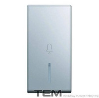 KLAWISZ 1M SREBRNY-MAT PODŚWIETLANY + DRUK 01, TM11ESIN01