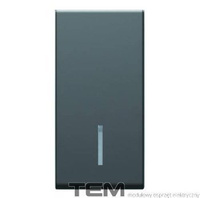 KLAWISZ 1M CZARNY-MAT PODŚWIETLANY TM11SBIN