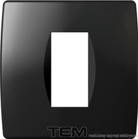 RAMKA OZDOBNA SERII SOFT 1M CZARNY-POŁYSK OS10NB