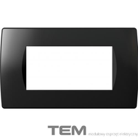RAMKA OZDOBNA SERII SOFT 4M CZARNY-POŁYSK OS40NB