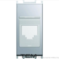 ADAPTER KS Z KLAPKĄ PRZECIWPYŁOWĄ1M SREBRNY-MAT KM38ES