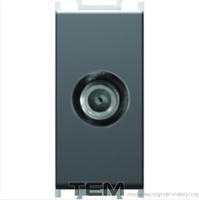 GNIAZDO ANTENOWE SAT KOŃCOWE 1M CZARNY-MAT KM16SB