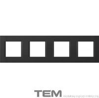 RAMKA OZDOBNA SERII LINE 4X2M CZARNY-MAT OL28SB